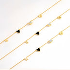Customizable Letter/Zodiac/Zircon/Enamel Heart Pendant Necklace
