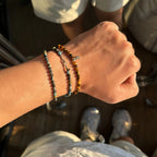 Natural Stone Faceted Bead Stackable Bracelet - Gentle Energy & Daily Healing