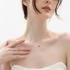 Birthstone Necklace for Women, Minimalist High-end Clavicle Chain