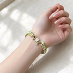 S925 Sterling Silver Four Leaf Clover & Butterfly Handmade Braided Bracelet - Luck & Transformation Energy