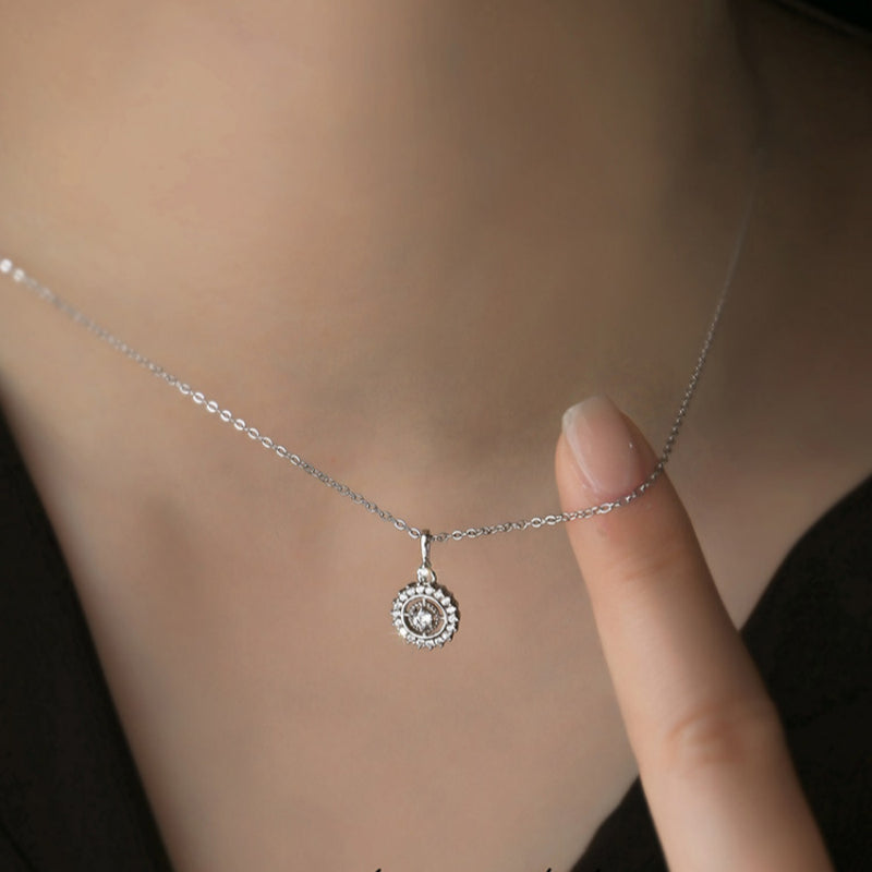 Lucky Compass Necklace | 60th Birthday Gift for Her in Silver & Gold