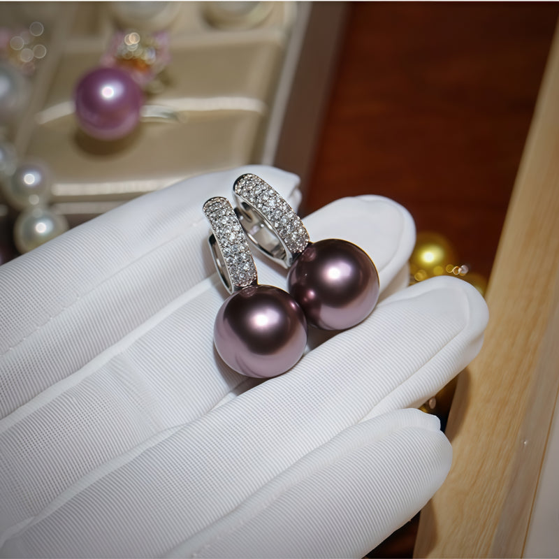 Purple Freshwater Pearl Jewelry Set - Nobility & Gentleness