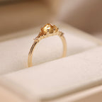 Natural Citrine Ring - Strengthens Money-Magnet Aura