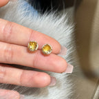 Boucles d'oreilles citrine taille « feu d'artifice » – Attirent richesse et carrière, énergie super étincelante