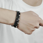 Thin Natural Stone Bracelet for Men & Women - Earth Energy & Minimal Daily Wear