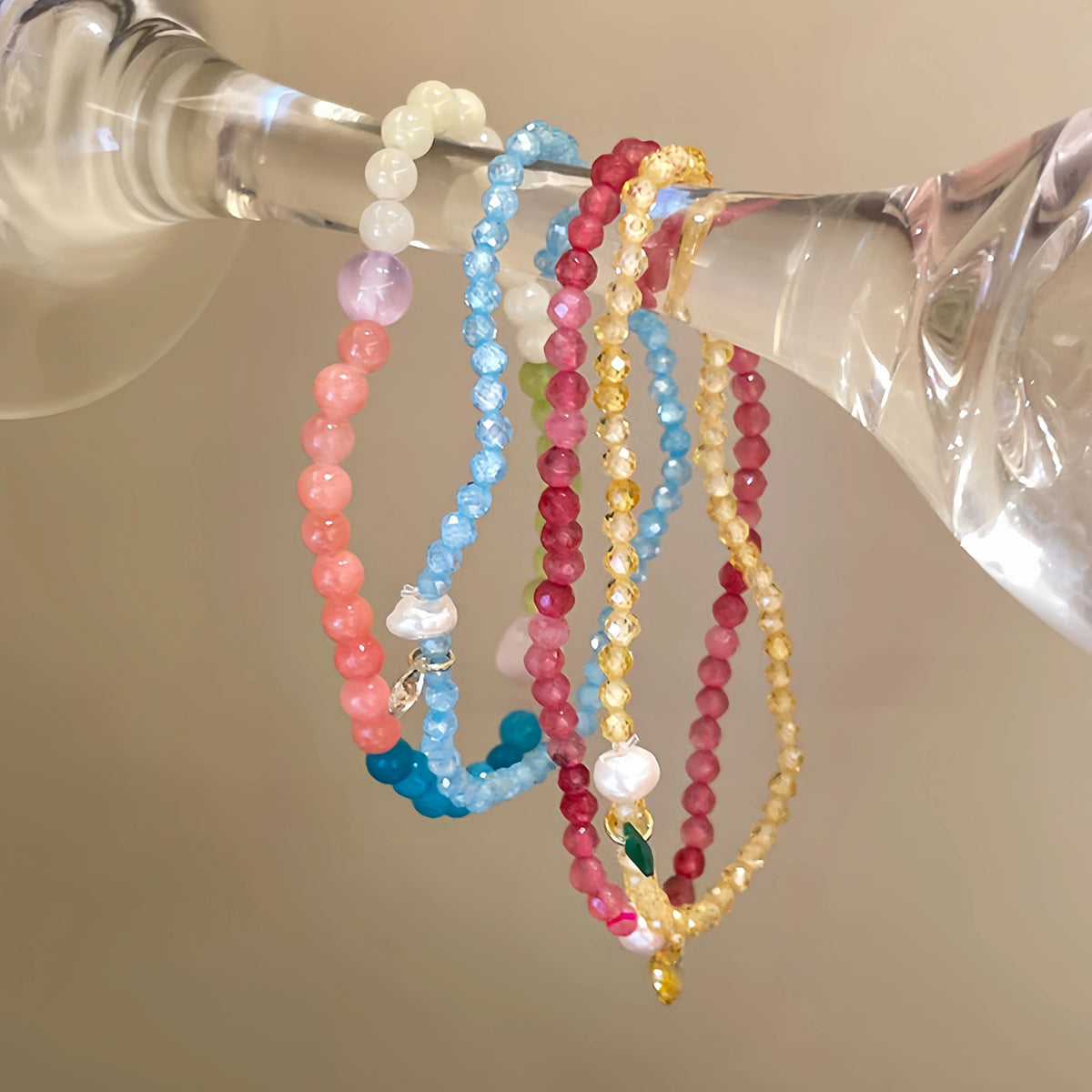 Collier en cristal naturel couronne vintage