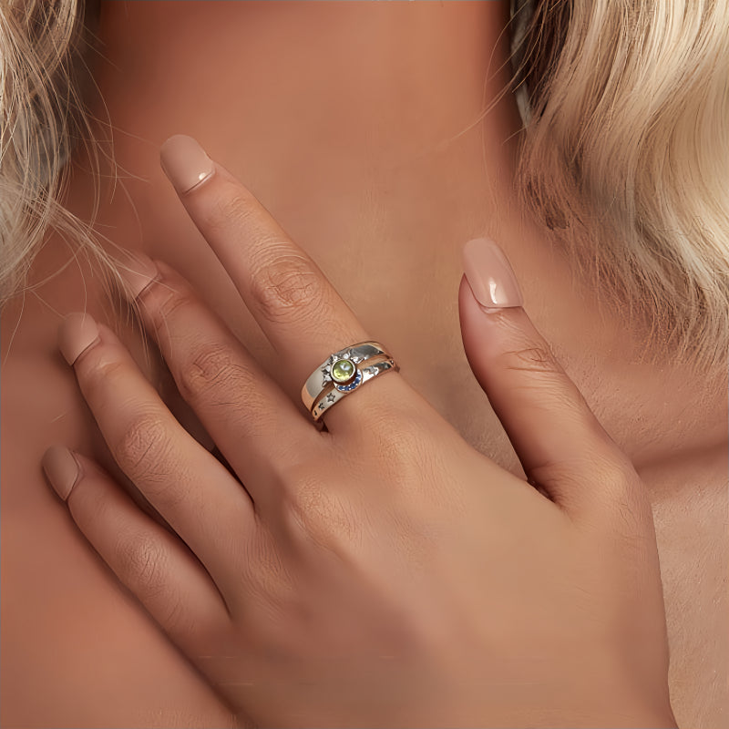 Bague en améthyste naturelle irrégulière – Calme l'esprit, approfondit l'intuition, attire la paix