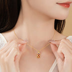 Birthstone Necklace for 12 Months, Lucky Fortune Pendant Birthday Gift for Her