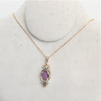 Amethyst Necklace & Ring Set - Attracts Supportive Connections