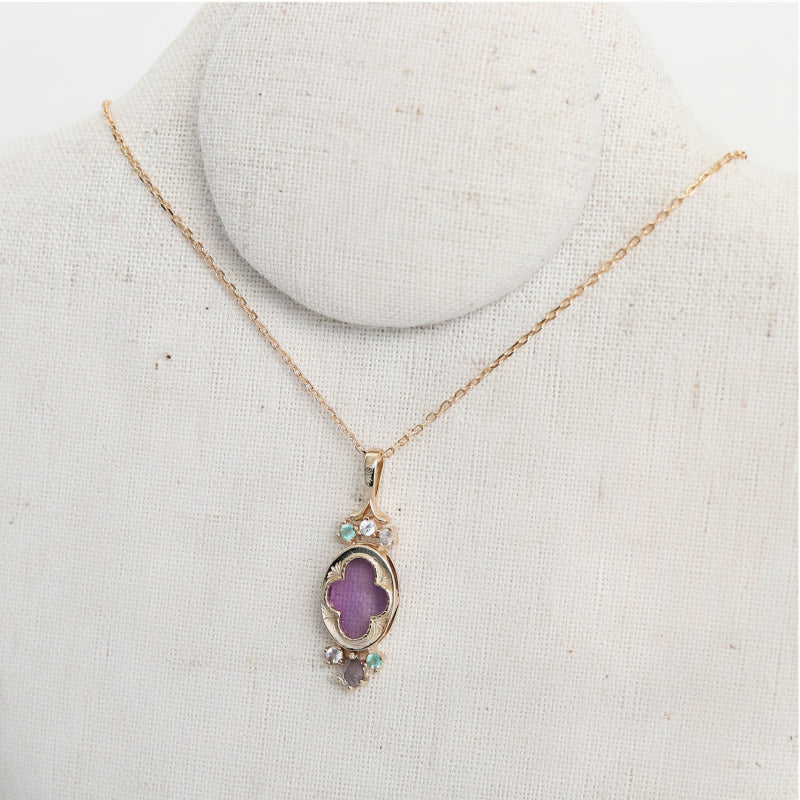 Amethyst Necklace & Ring Set - Attracts Supportive Connections