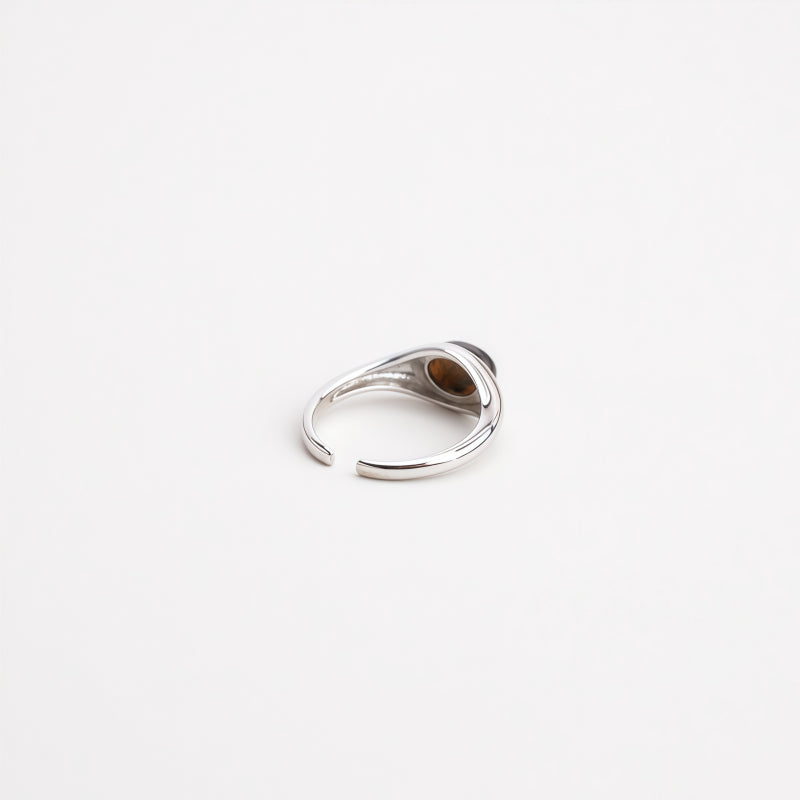 Natural Tiger Eye Stone Ring With Retro Temperament, Light Luxury Versatile Ring