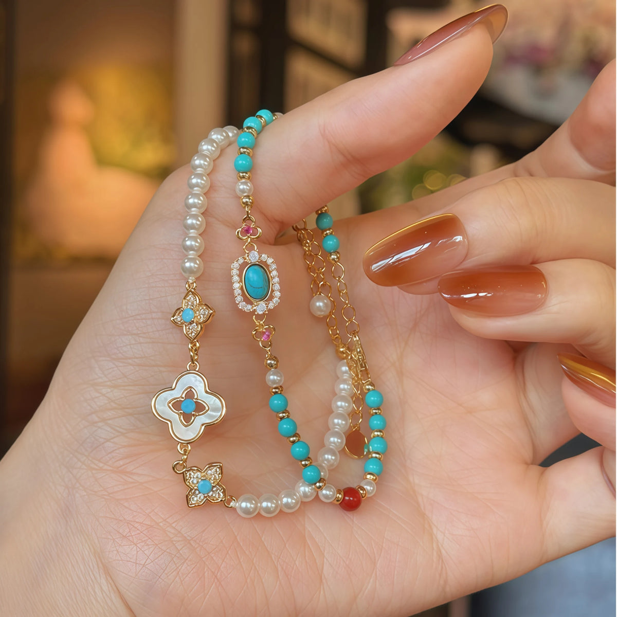 Collier en cristal naturel couronne vintage