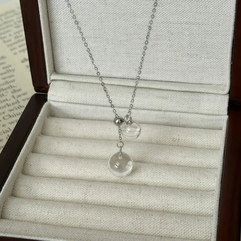 Clear Quartz Pull-Ajust Necklace - Inner purity & Clear expression