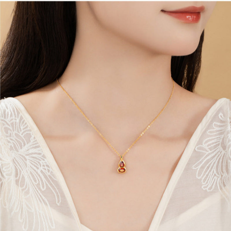 Birthstone Necklace for 12 Months, Lucky Fortune Pendant Birthday Gift for Her
