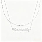 Collier personnalisé en argent pur S925 avec pendentif lettre - Collier prénom anglais