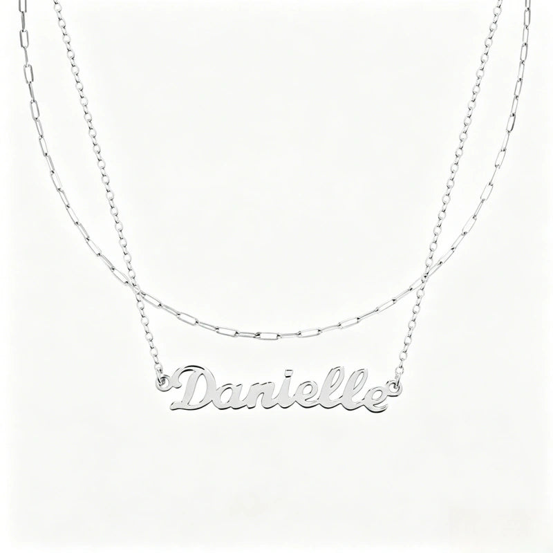 Customized Letter Necklace S925 Pure Silver Necklace English Name Necklace