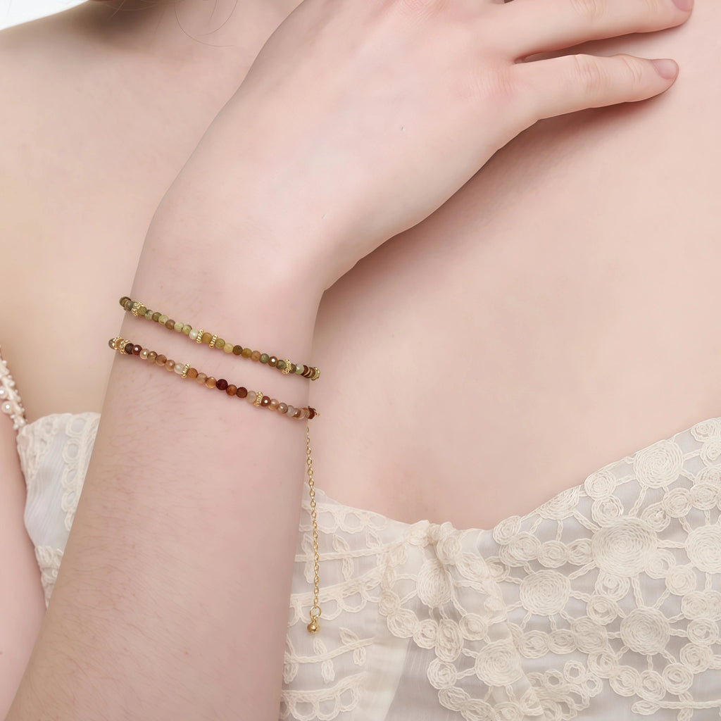 Mixed Agate & Mother‑of‑Pearl Bracelet - Protection & Vibrant Vitality