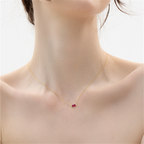 Birthstone Necklace for Women, Minimalist High-end Clavicle Chain
