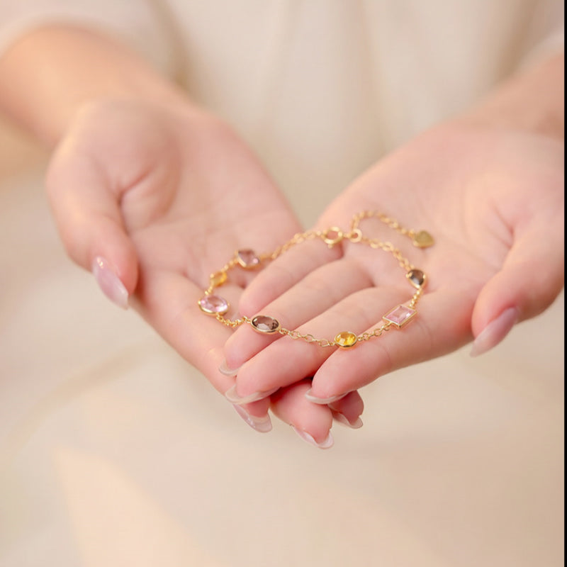 Bracelet triple chance en cristal naturel
