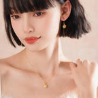 Collier Sakura en jade Hetian