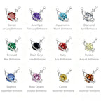 12 Birthstone Necklace for Women 925 Sterling Silver Dainty CZ Pendant Necklace Personalized Birthday Gift
