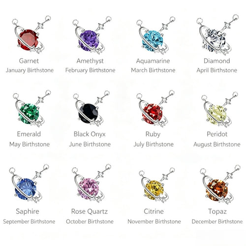 12 Birthstone Necklace for Women 925 Sterling Silver Dainty CZ Pendant Necklace Personalized Birthday Gift