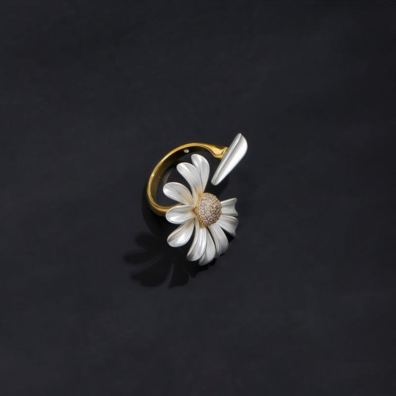 Nouvelle bague ouverte Sunny Daisy - Bague Innocence