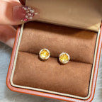 Boucles d'oreilles citrine taille « feu d'artifice » – Attirent richesse et carrière, énergie super étincelante