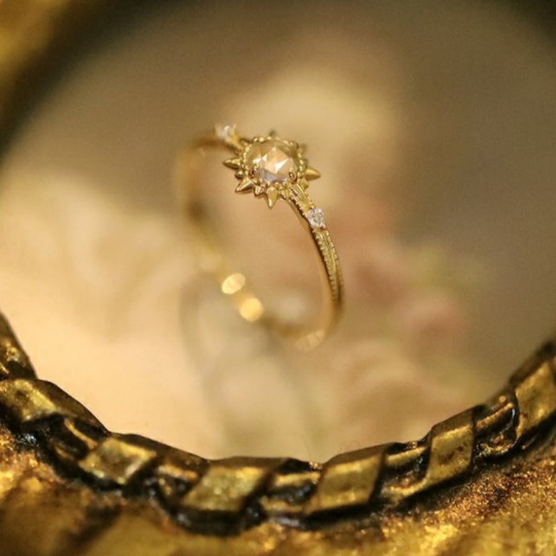 Bague en cristal naturel transparent – Clarté, Équilibre & Bonne Fortune