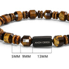 Bracelet œil de tigre naturel multi-formes — Style couple pour hommes et femmes