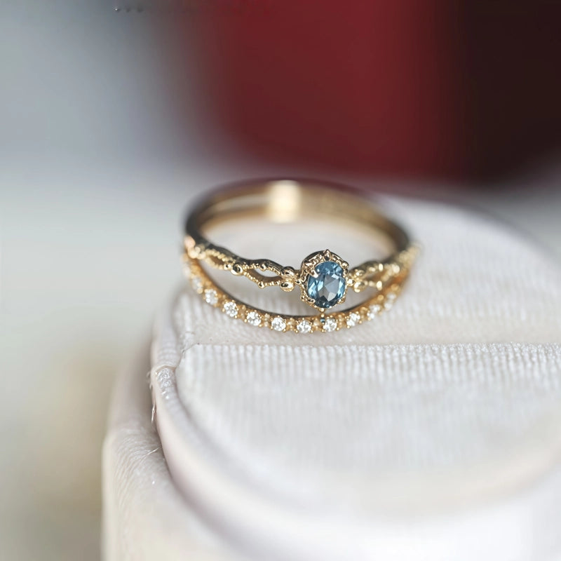 Goddess of Radiance Moonstone Stackable Rings – Gentle Intuition, Feminine Protection