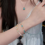 Collier en cristal naturel couronne vintage