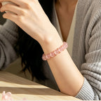 Bracelet Rose en Cristal Naturel pour l'Amour et le Romance