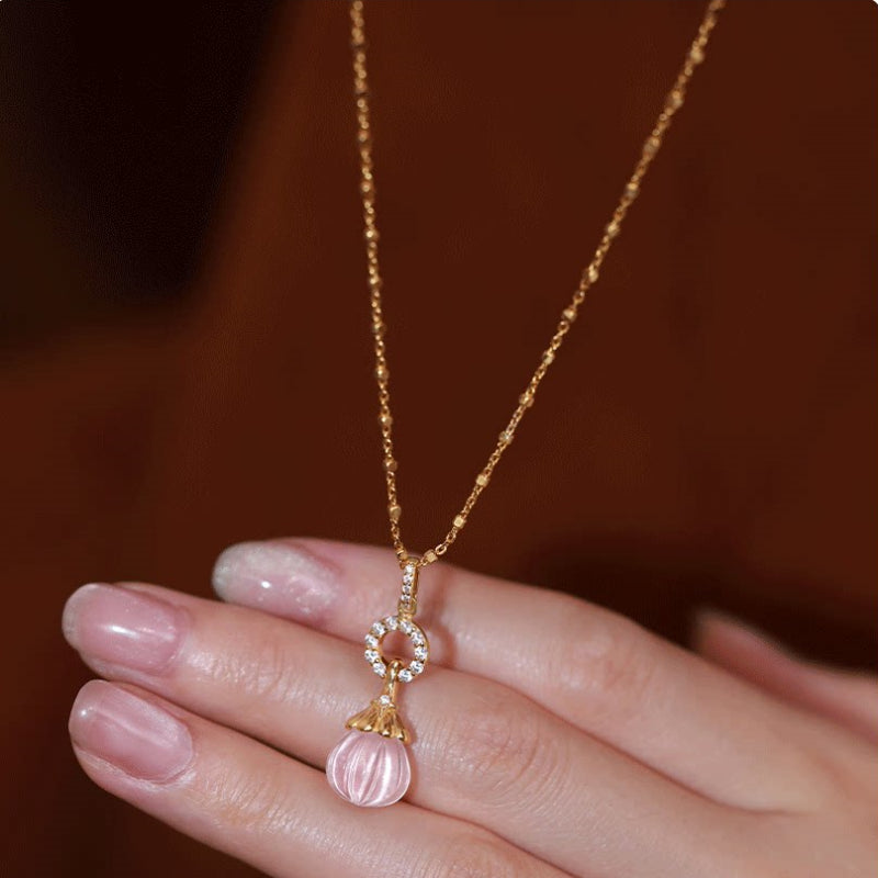 Flacon de parfum en quartz rose et quartz clair – Amour et Clarté