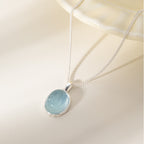 Natural Aquamarine Necklace - Eternal Peace, Inner Courage