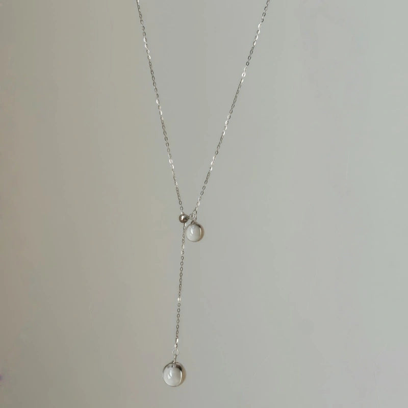 Clear Quartz Pull-Ajust Necklace - Inner purity & Clear expression