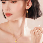 Collier Sakura en jade Hetian