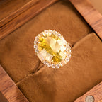 Big Natural Crystal Citrine Ring - Inner Prosperity, Wealth and Good Fortune