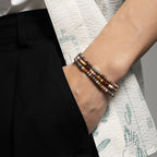 Multicolor Natural Gemstone Beaded Bracelet - Sharpen Insight Inspire Bravery