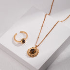 Collier en pierre naturelle Œil de Tigre — Cadeau Déesse Pétale pour Meilleure Amie