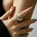 Aquamarine & Pearl Ring - Spiritual Benefits & Positive Energy