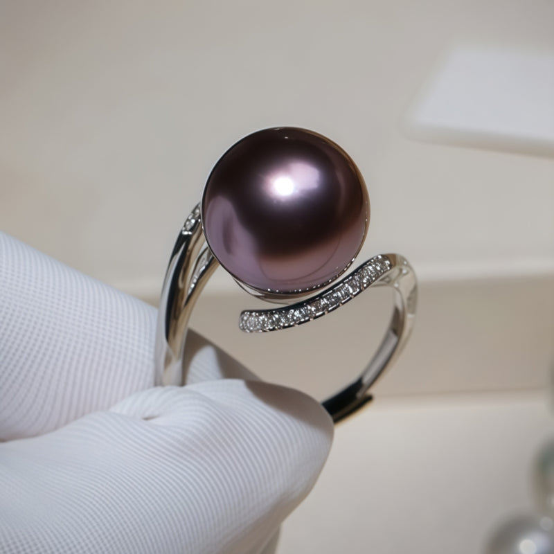 Purple Freshwater Pearl Jewelry Set - Nobility & Gentleness