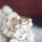 Goddess of Radiance Moonstone Stackable Rings – Gentle Intuition, Feminine Protection