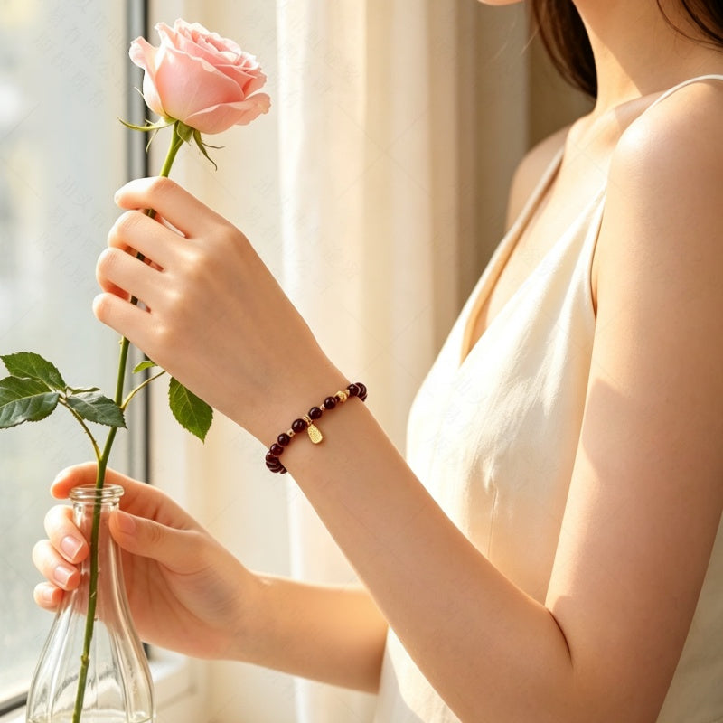Natural Garnet Beaded Bracelet - Restore Your Inner Passion