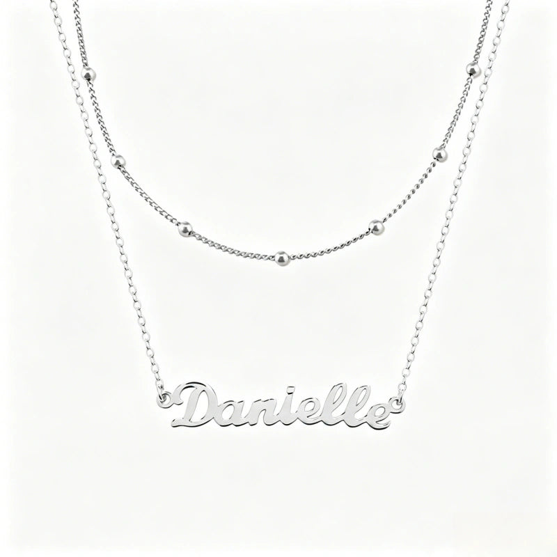 Customized Letter Necklace S925 Pure Silver Necklace English Name Necklace