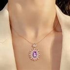 Collier en cristal naturel « Lavender Glow »