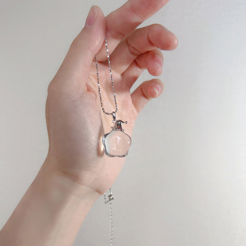 AA Clear Quartz Chubby Star Necklace – Purify Aura, Manifest Wishes