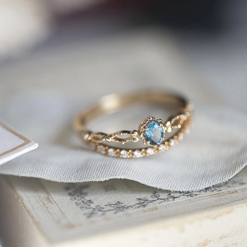 Goddess of Radiance Moonstone Stackable Rings – Gentle Intuition, Feminine Protection