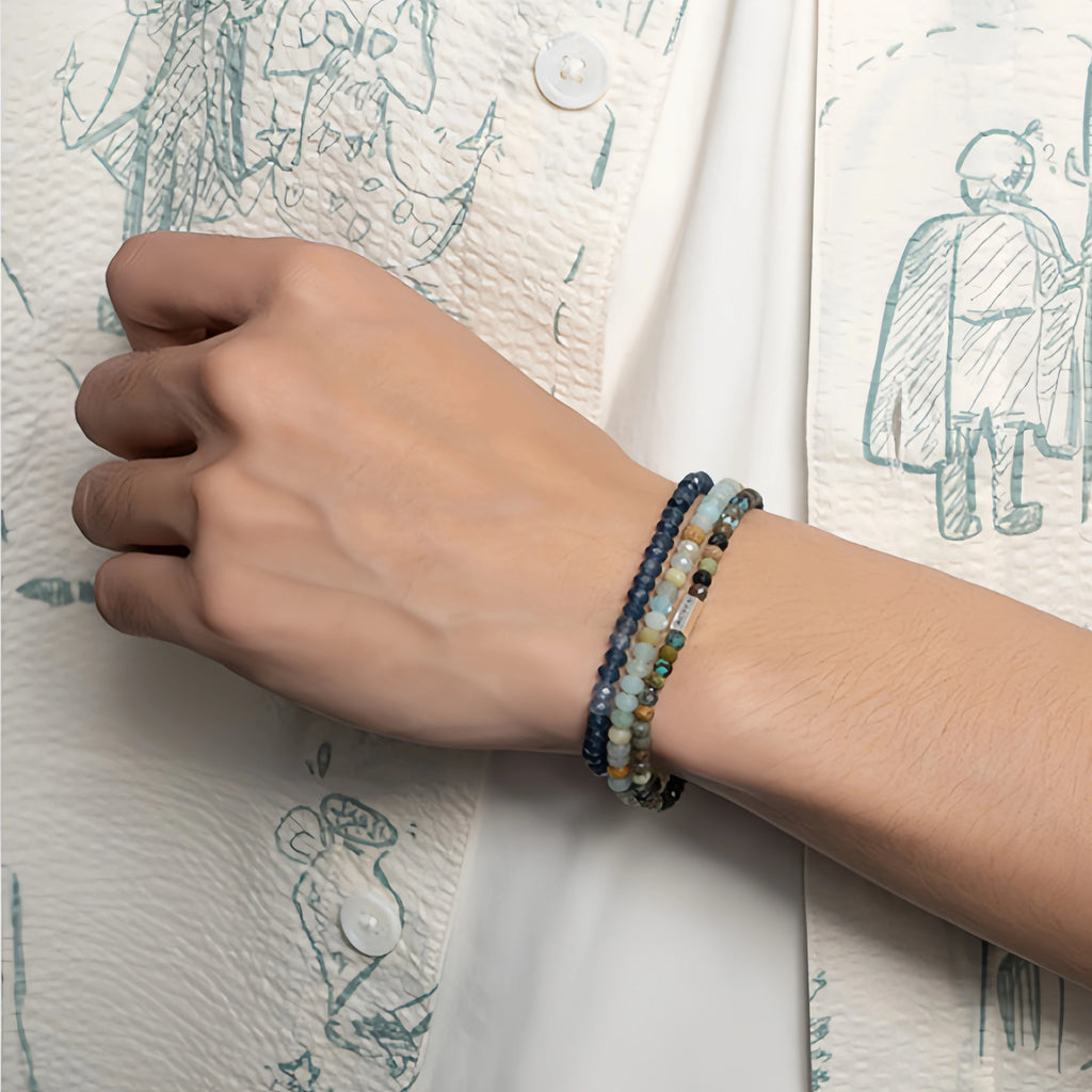 Natural Stone Stackable Bracelet - Balance Mood & Relax Daily Life