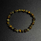 Vintage Cross Tiger Eye Beaded Bracelet - Wealth Attracting